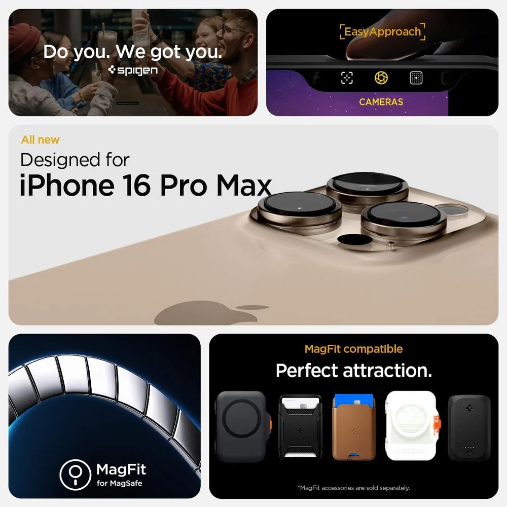 Spigen Apple iPhone 16 Pro Max Tough Armor (MagFit) Case - Metal Slate - Image 2
