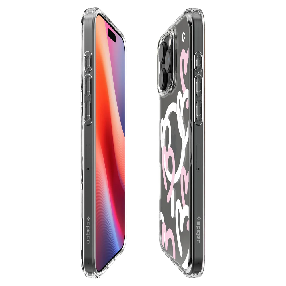 Spigen Apple iPhone 16 Pro Max Ultra Hybrid Hearts (MagFit) Case - Hearts White Pink - Image 4