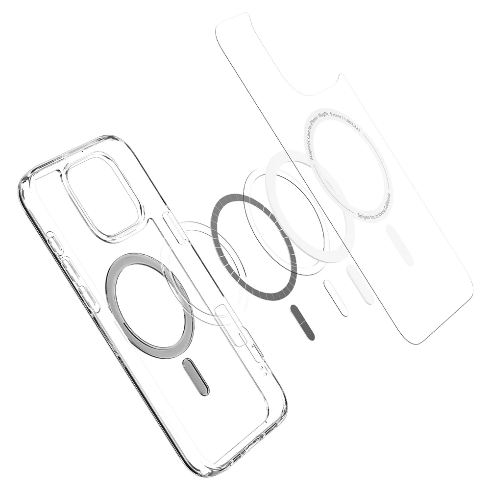 Spigen Apple iPhone 16 Pro Max Ultra Hybrid (MagFit) Case - Clear Case / Graphite Ring - Image 6
