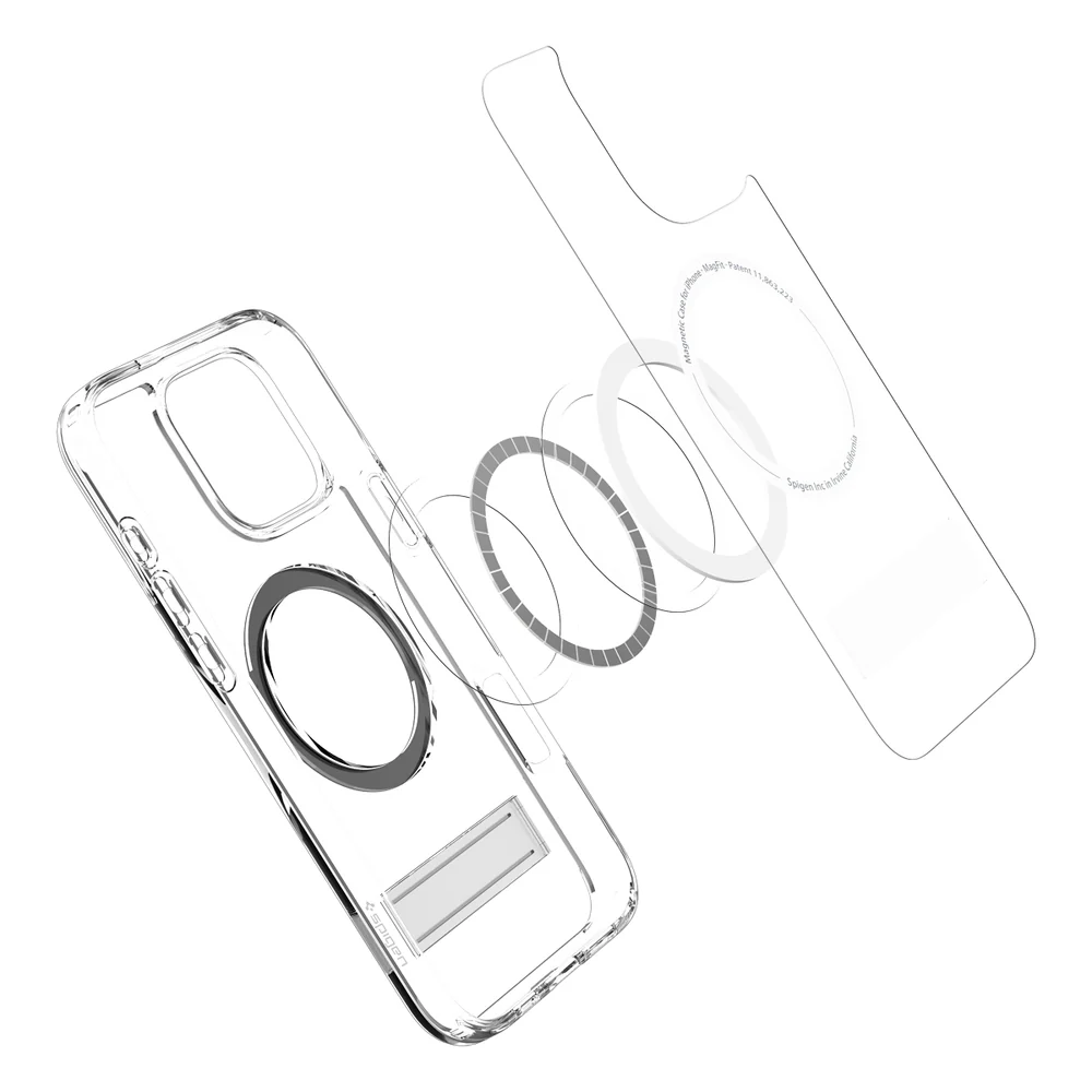 Spigen Apple iPhone 16 Pro Max Ultra Hybrid S (MagFit) Case - Clear Case / Graphite Ring - Image 4