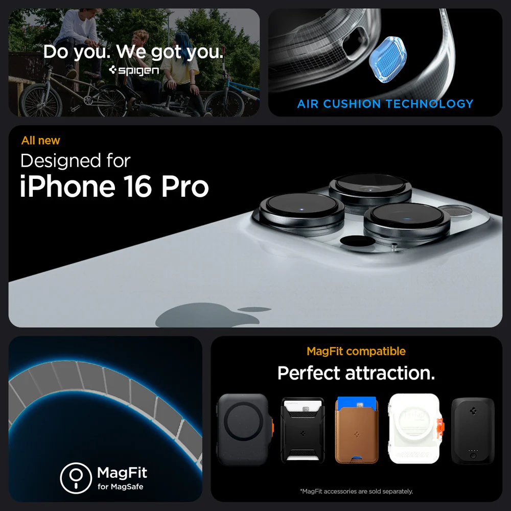 Spigen Apple iPhone 16 Pro Rugged Armor (MagFit) Case - Black - Image 2
