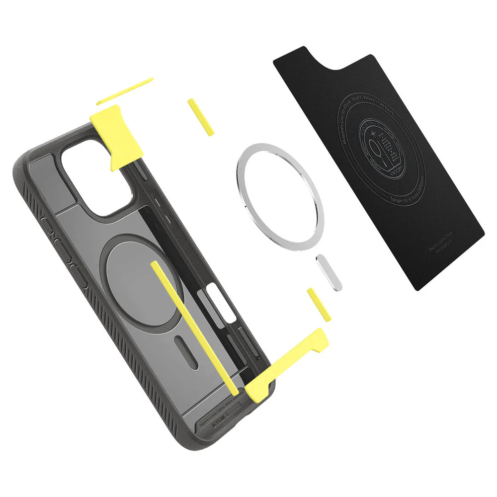 Spigen Apple iPhone 16 Pro Rugged Armor (MagFit) Case - Grey - Image 6
