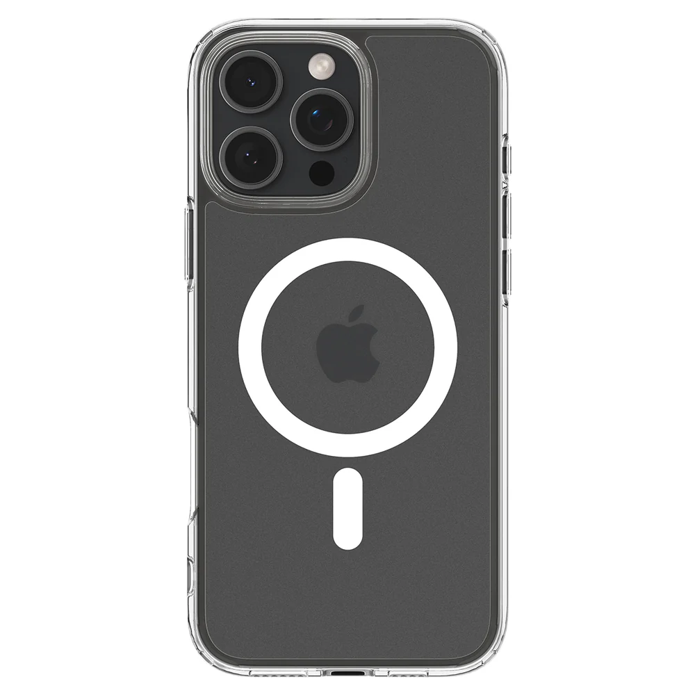 Spigen Apple iPhone 16 Pro Ultra Hybrid (MagFit) Case (Frost Clear Case / White Ring) - Image 3