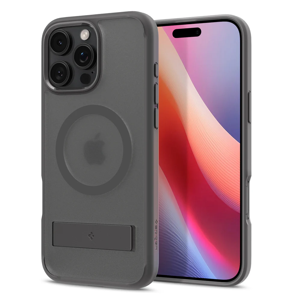Spigen Apple iPhone 16 Pro Ultra Hybrid S (MagFit) Case (Frost Clear Case / Grey Ring) - Image 2