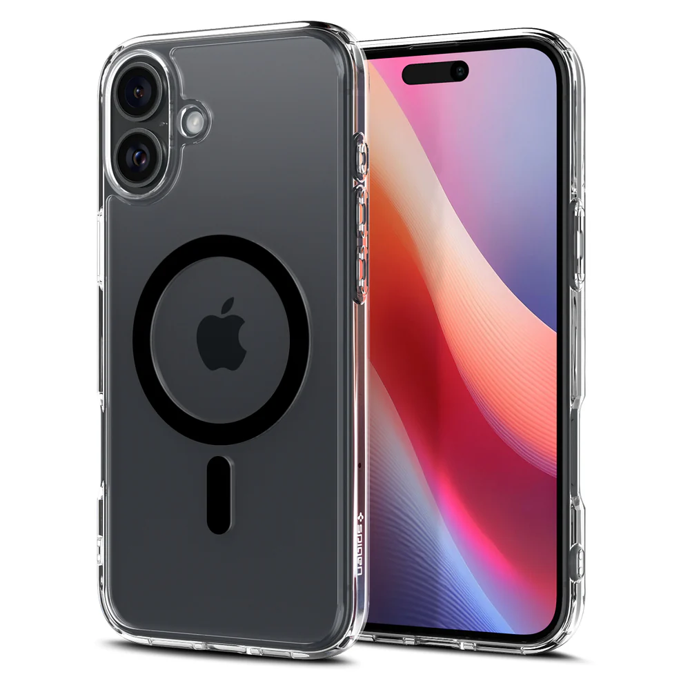 Spigen Apple iPhone 16 Ultra Hybrid (MagFit) Case (Clear Case / Black Ring) - Image 3