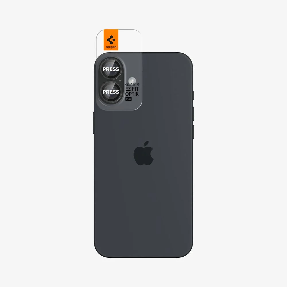 Spigen Apple iPhone 17 EZ Fit GLAS.tR Optik Pro 2PCS Camera Lens Protector - Black - Image 2