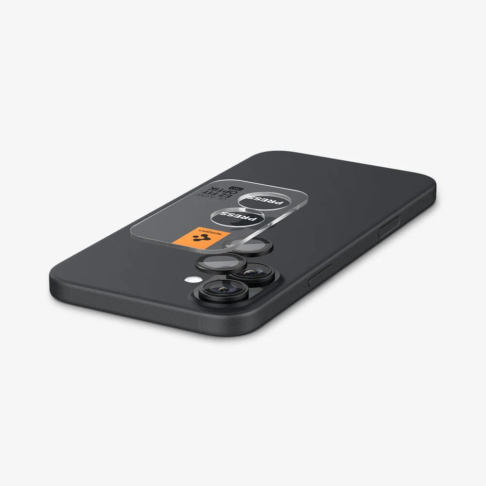 Spigen Apple iPhone 17 EZ Fit GLAS.tR Optik Pro 2PCS Camera Lens Protector - Black - Image 4