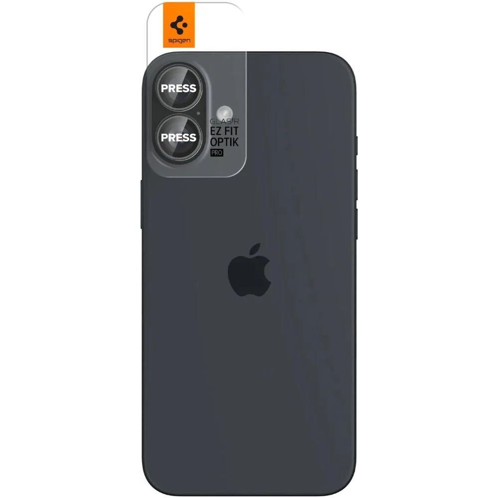 Spigen Apple iPhone 17 EZ Fit GLAS.tR Optik Pro 2PCS Camera Lens Protector - Clear - Image 2