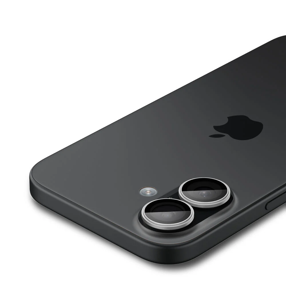 Spigen Apple iPhone 17 GLAS.tR EZ Fit Optik Pro 2PCS Camera Lens Protector - Silver - Image 3
