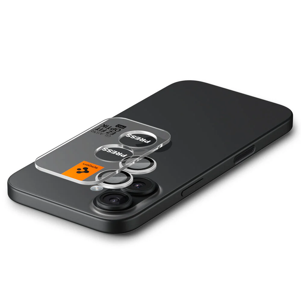 Spigen Apple iPhone 17 GLAS.tR EZ Fit Optik Pro 2PCS Camera Lens Protector - Silver - Image 4