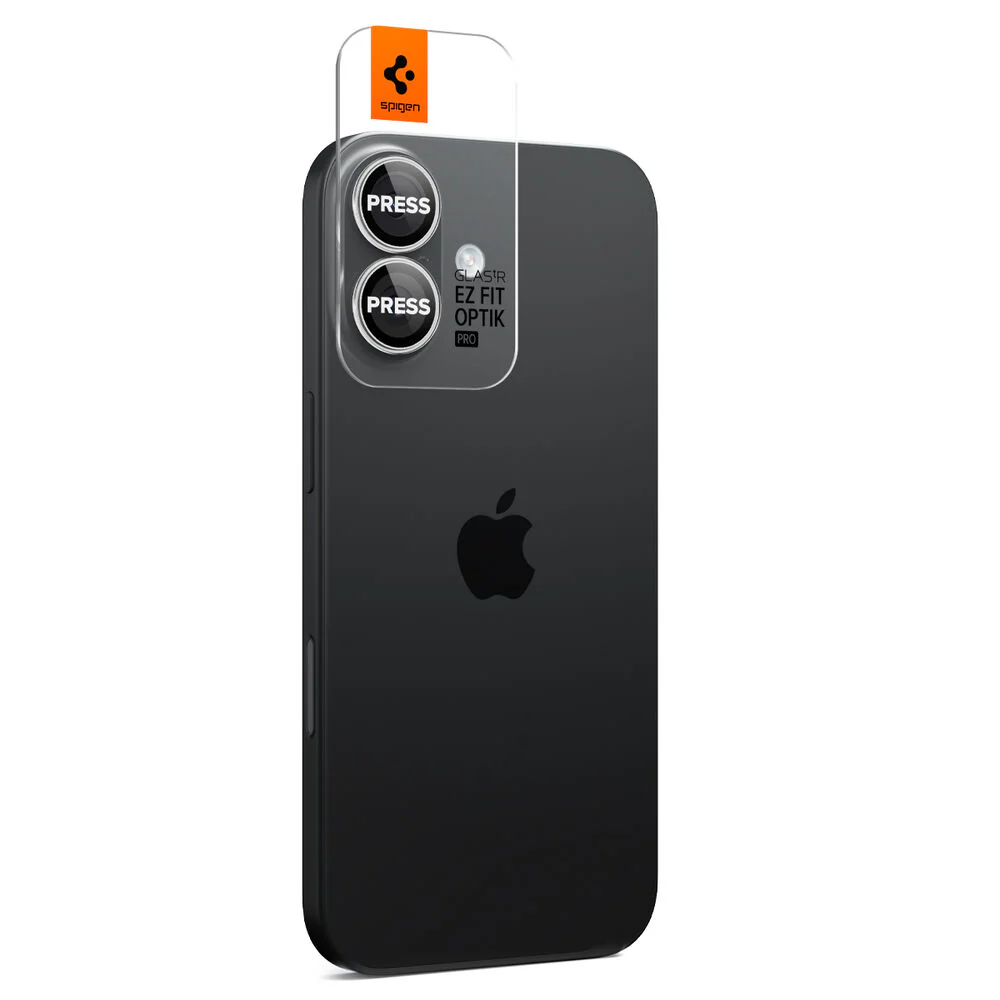 Spigen Apple iPhone 17 GLAS.tR EZ Fit Optik Pro 2PCS Camera Lens Protector - Silver - Image 5