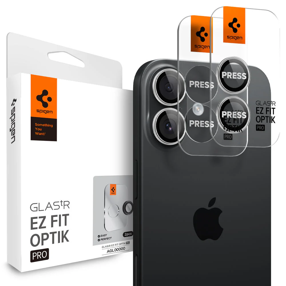 Spigen Apple iPhone 17 GLAS.tR EZ Fit Optik Pro 2PCS Camera Lens Protector - Silver - Image 6