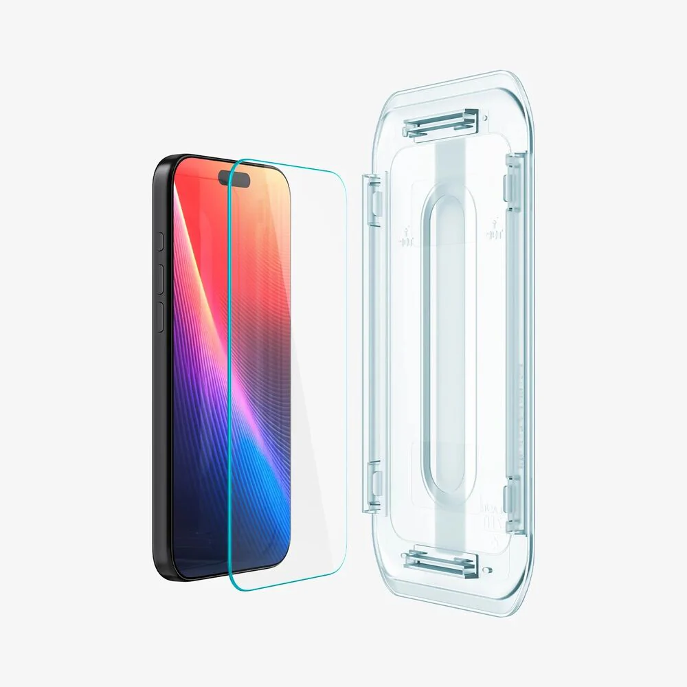 Spigen Apple iPhone 17 Pro EZ Fit GLAS.tR Slim 2PCS Glass Screen Protector - Clear - Image 3