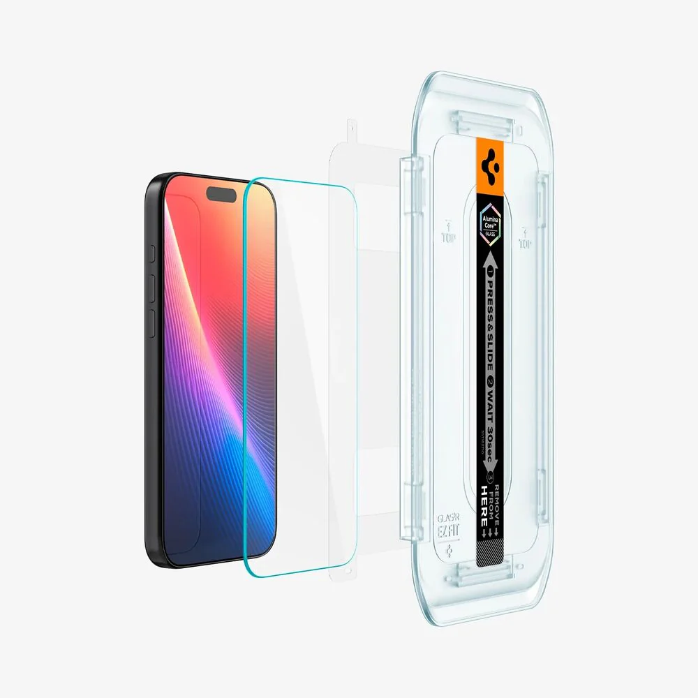 Spigen Apple iPhone 17 Pro EZ Fit GLAS.tR Slim 2PCS Glass Screen Protector - Clear - Image 6