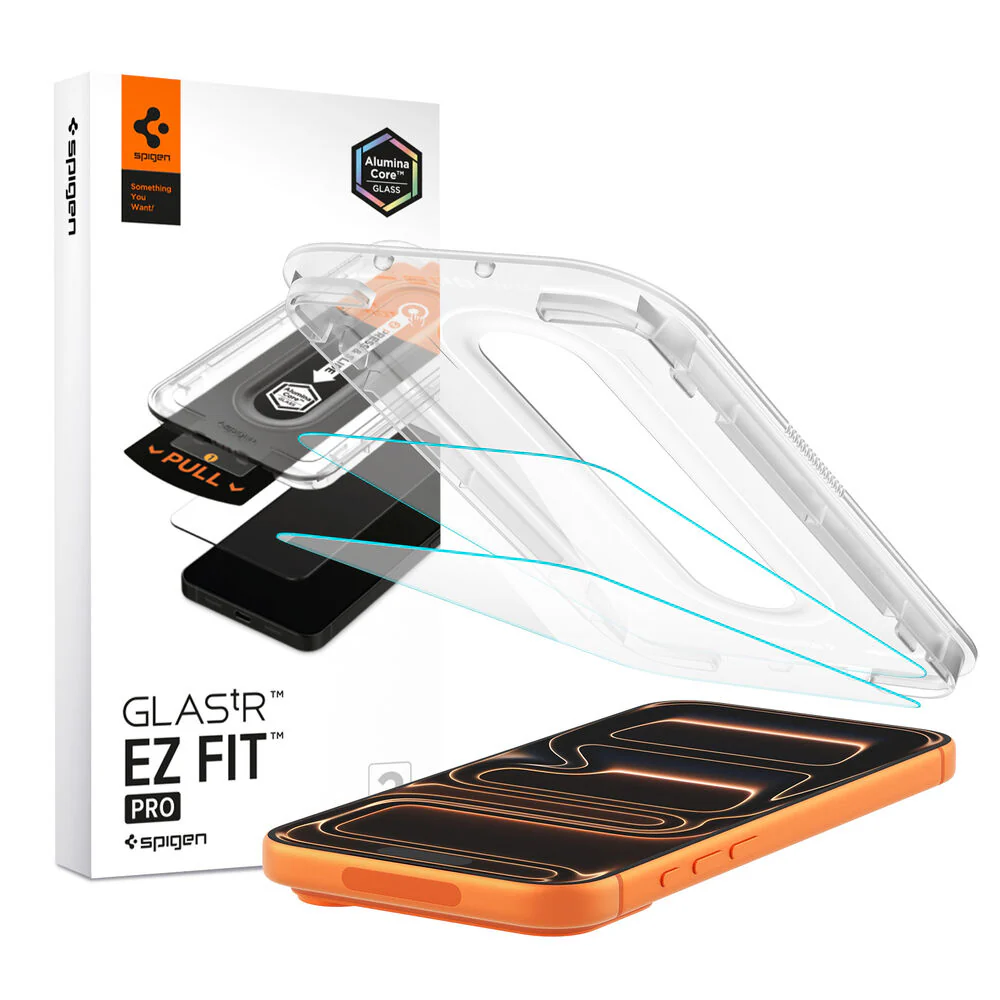 Spigen Apple iPhone 17 Pro GLAS.tR EZ Fit Pro 2PCS Glass Screen Protector - Clear - Image 2