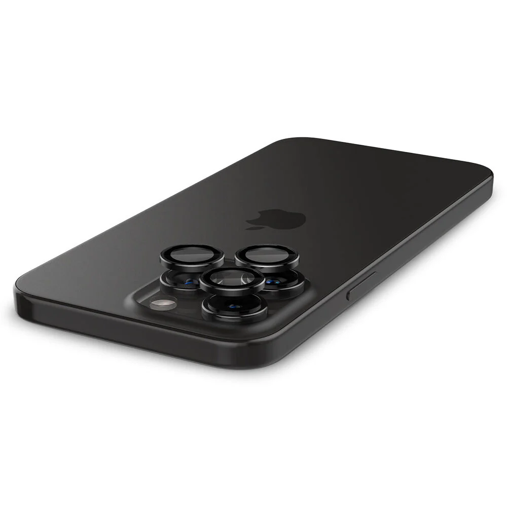 Spigen Apple iPhone 17 Pro Max EZ Fit GLAS.tR Optik Pro 2PCS Camera Lens Protector - Black - Image 3