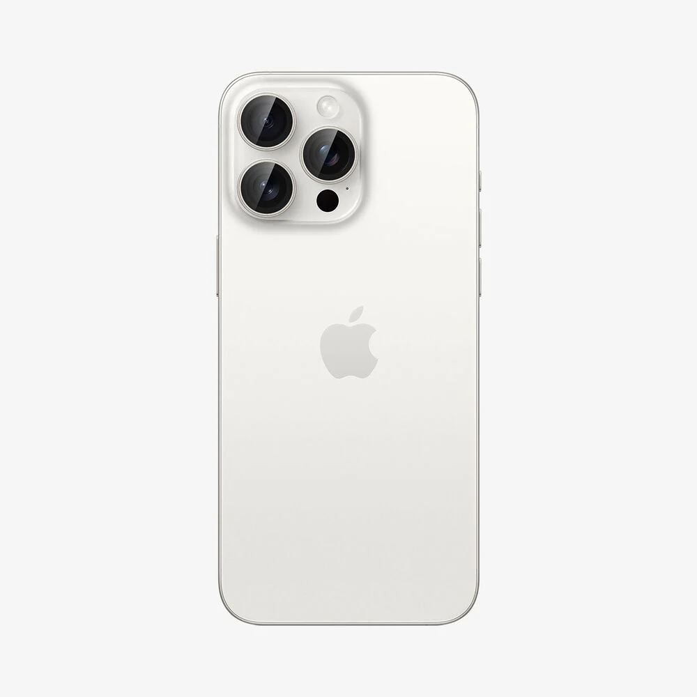 Spigen Apple iPhone 17 Pro Max EZ Fit GLAS.tR Optik Pro 2PCS Camera Lens Protector - White Titanium - Image 2