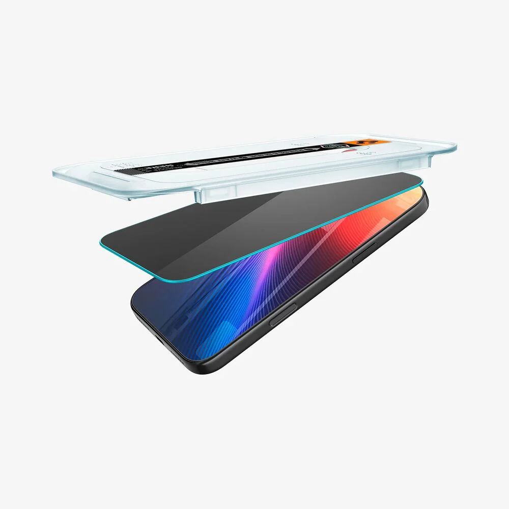 Spigen Apple iPhone 17 Pro Max EZ Fit GLAS.tR Privacy 2PCS Glass Screen Protector - Black - Image 3