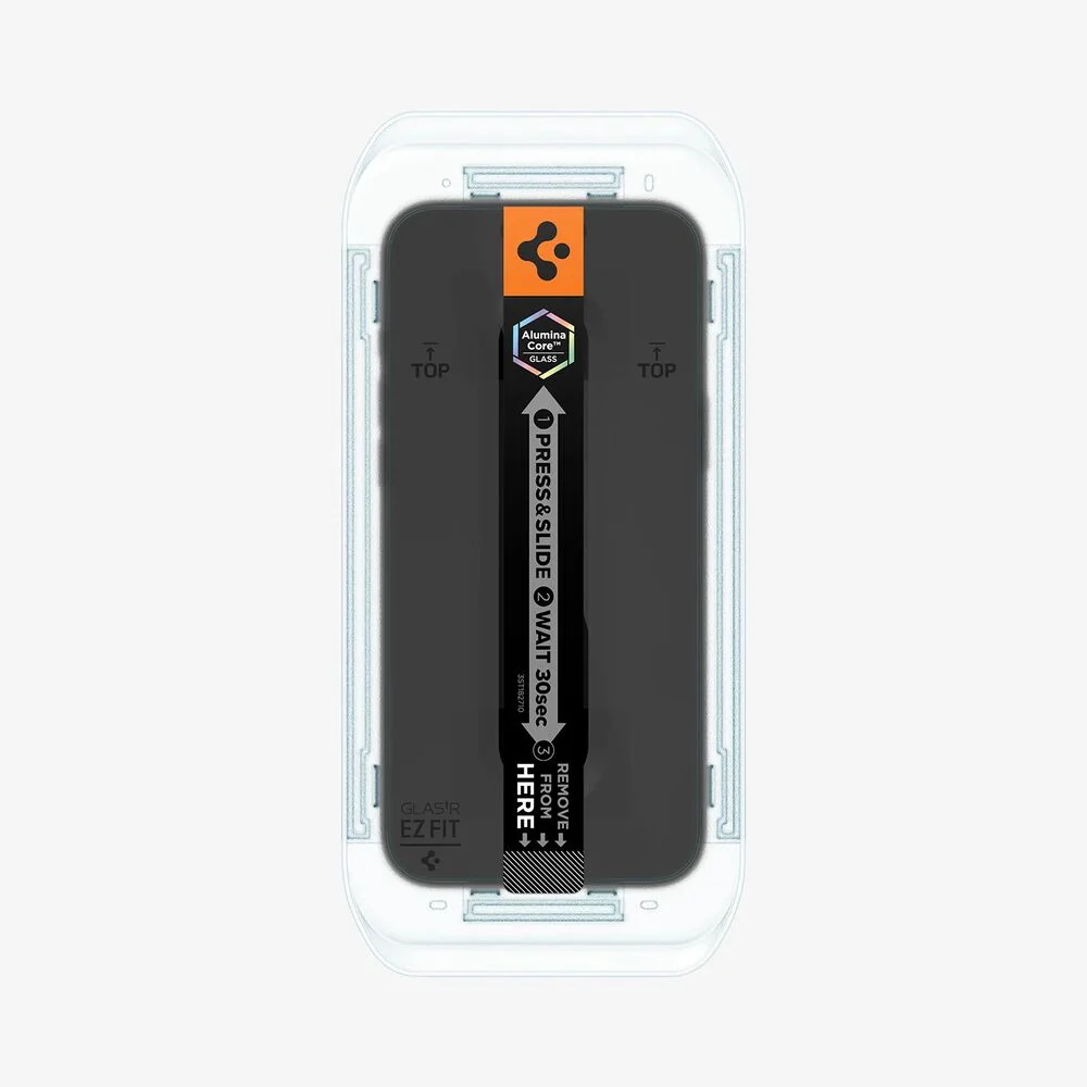 Spigen Apple iPhone 17 Pro Max EZ Fit GLAS.tR Privacy 2PCS Glass Screen Protector - Black - Image 6