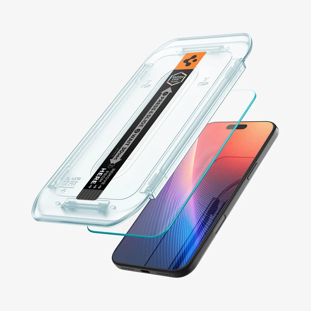 Spigen Apple iPhone 17 Pro Max EZ Fit GLAS.tR Slim 2PCS Glass Screen Protector - Clear - Image 4