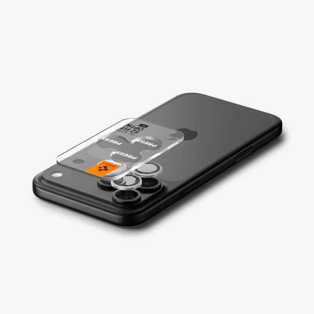 Spigen Apple iPhone 17 Pro Max GLAS.tR EZ Fit Optik Pro 2PCS Camera Lens Protector - Silver - Image 3