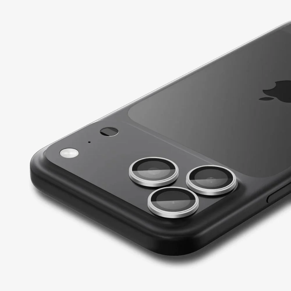 Spigen Apple iPhone 17 Pro Max GLAS.tR EZ Fit Optik Pro 2PCS Camera Lens Protector - Silver - Image 4