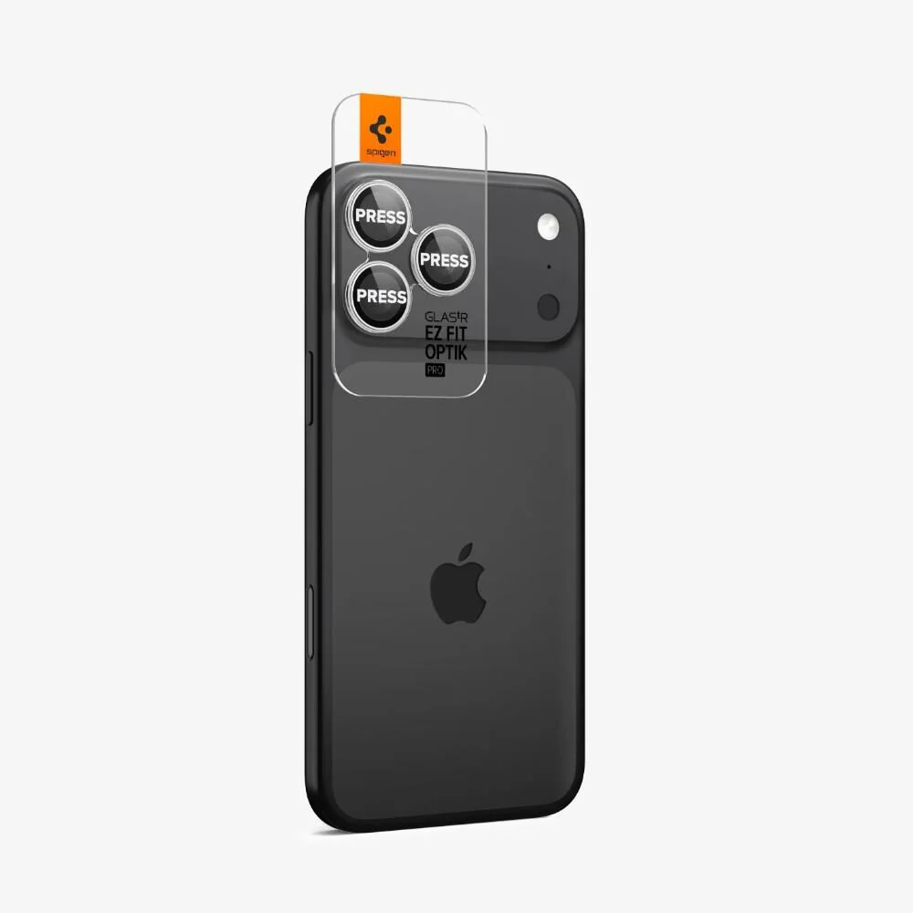 Spigen Apple iPhone 17 Pro Max GLAS.tR EZ Fit Optik Pro 2PCS Camera Lens Protector - Silver - Image 5