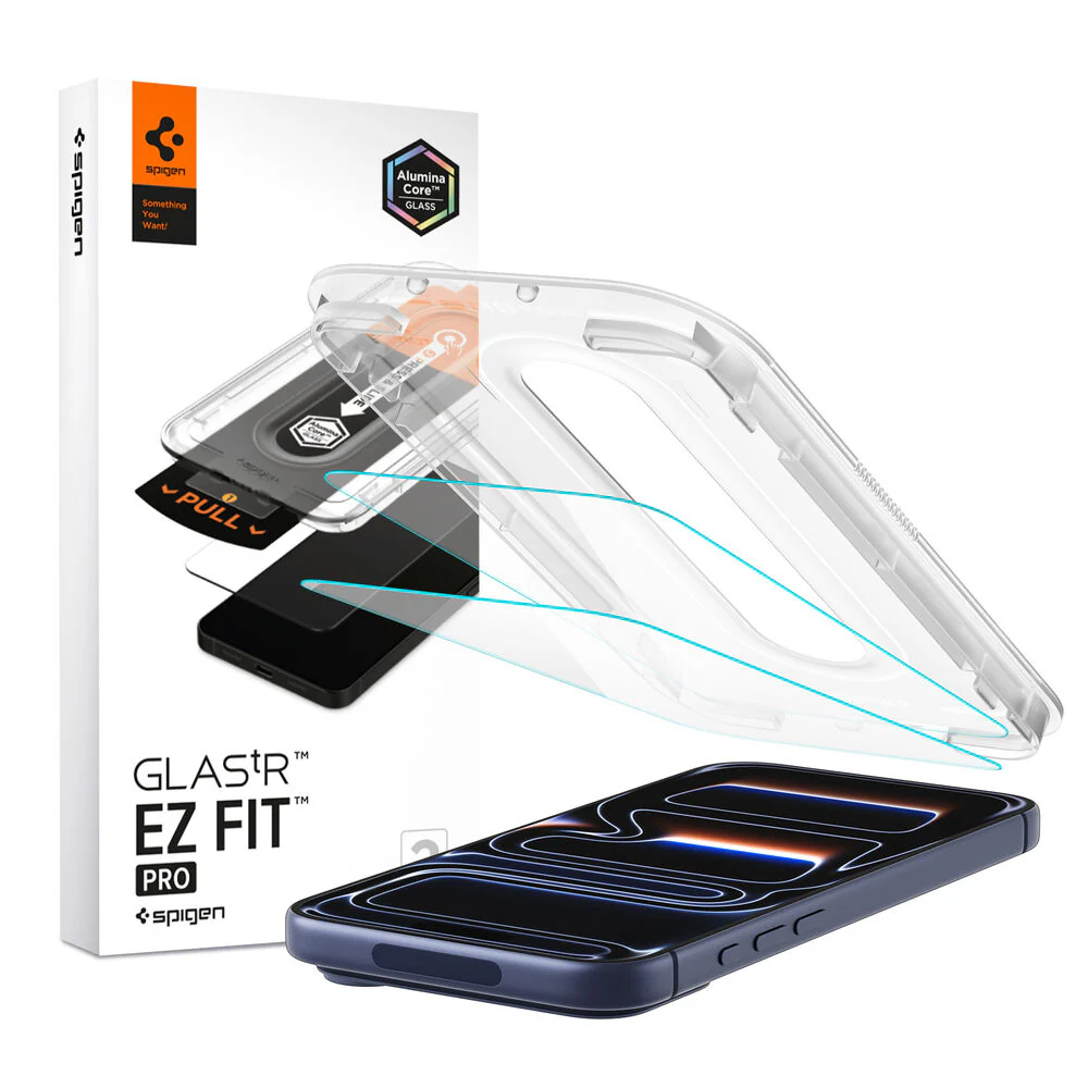Spigen Apple iPhone 17 Pro Max GLAS.tR EZ Fit Pro 2PCS Glass Screen Protector - Clear - Image 2
