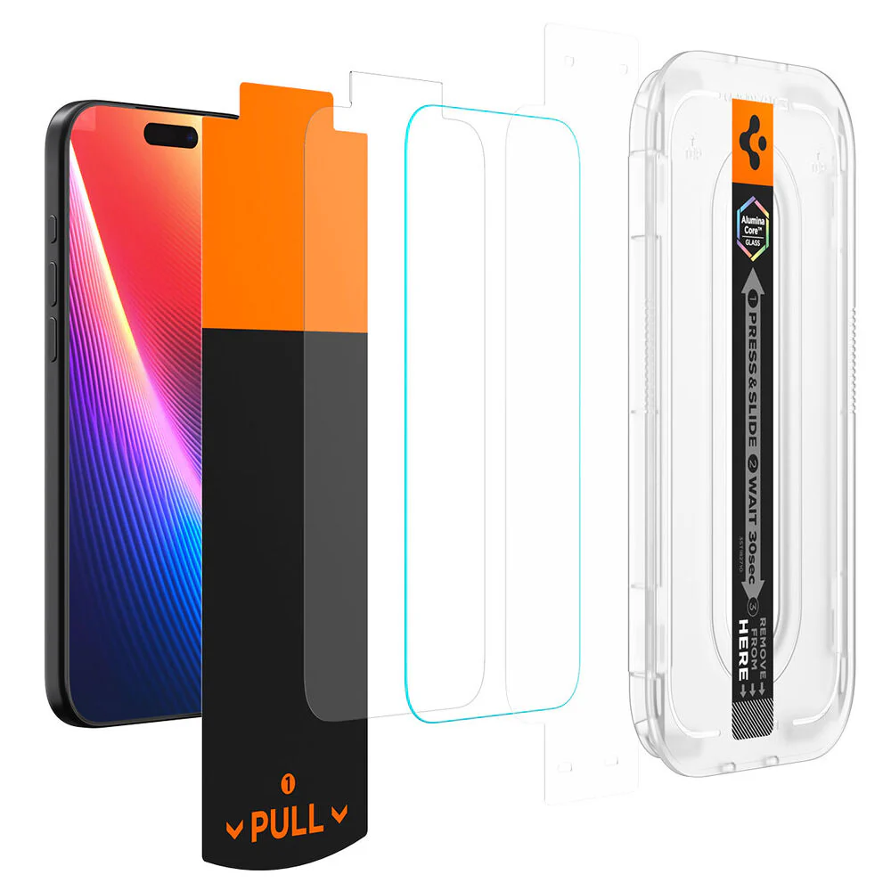 Spigen Apple iPhone 17 Pro Max GLAS.tR EZ Fit Pro 2PCS Glass Screen Protector - Clear - Image 6