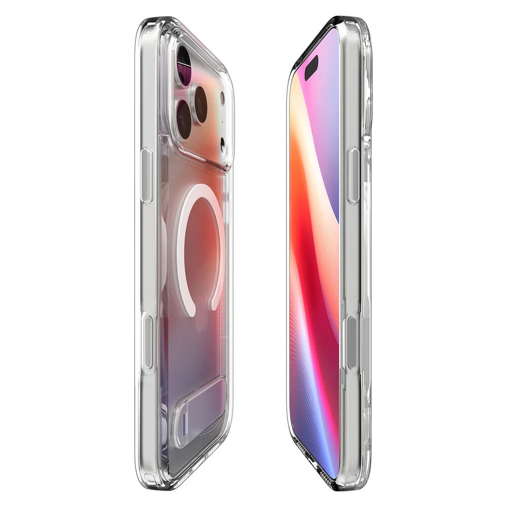 Spigen Apple iPhone 17 Pro Ultra Hybrid S (MagFit) Case - Clear Case / White Ring - Image 4