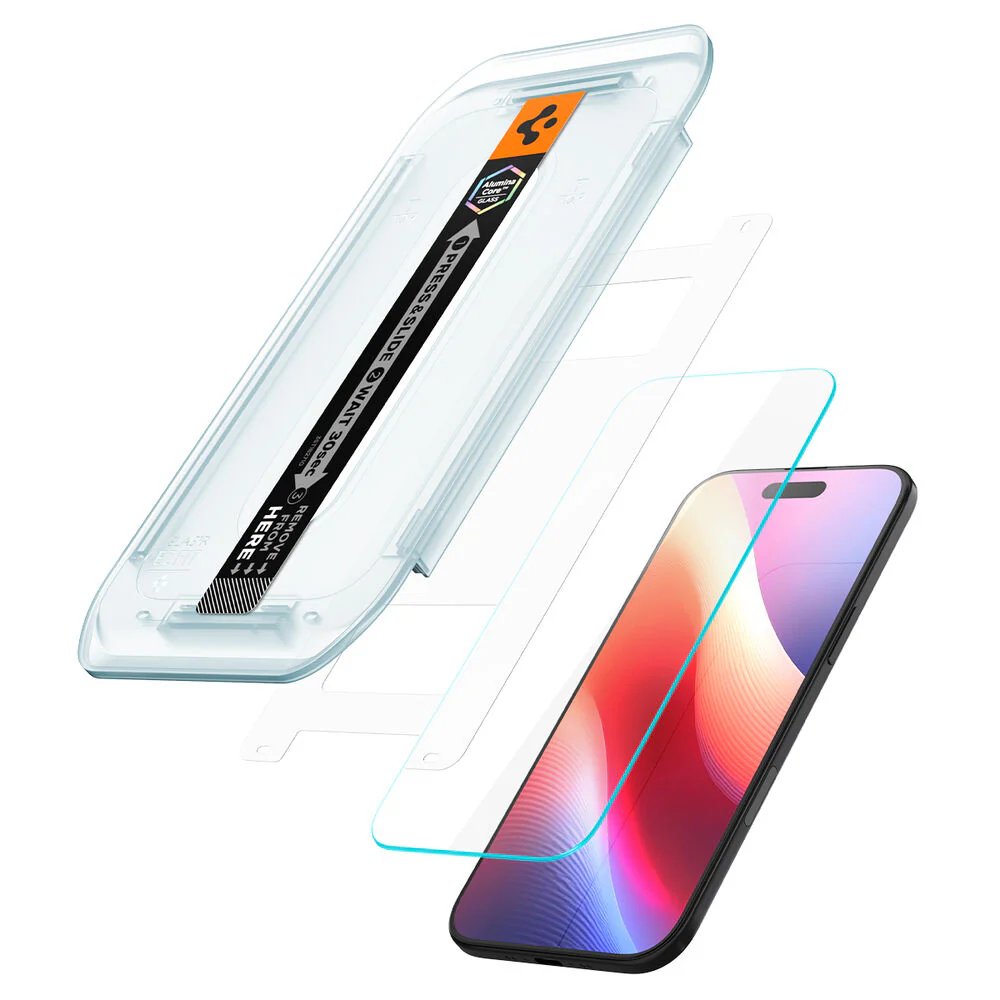 Spigen Apple iPhone Air GLAS.tR EZ Fit 2PCS Glass Screen Protector - Clear - Image 3