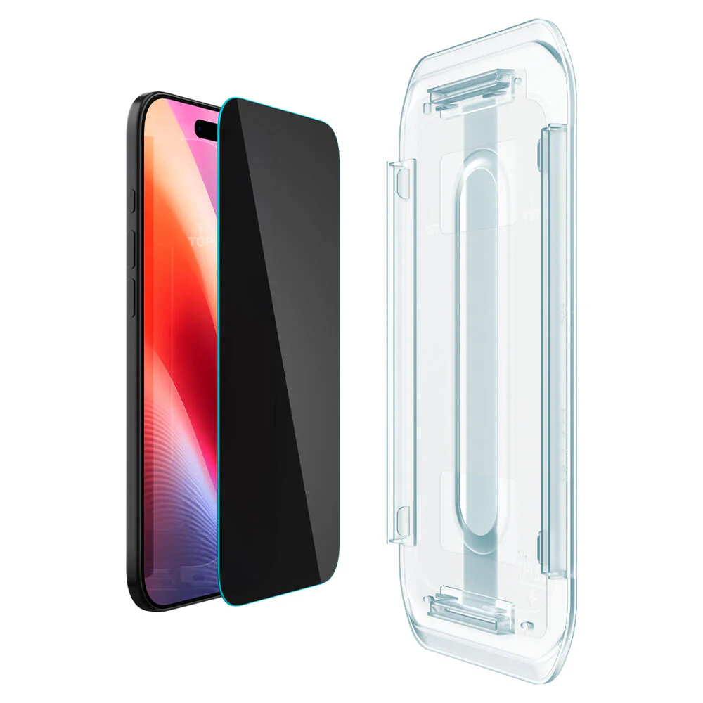 Spigen Apple iPhone Air GLAS.tR EZ Fit Privacy 2PCS Glass Screen Protector - Black - Image 4