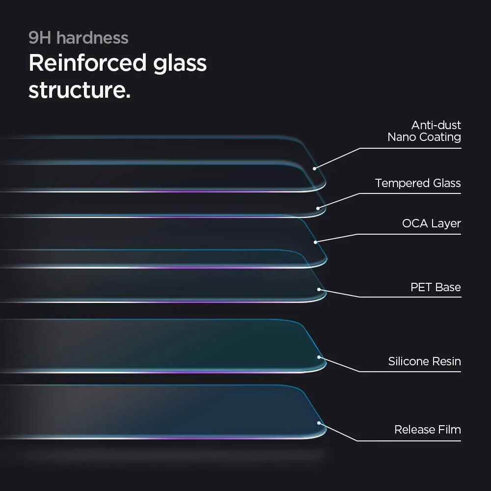 Spigen Apple iPhone XR GLAS.tR EZ Fit Glass Screen Protector - Clear - Image 5