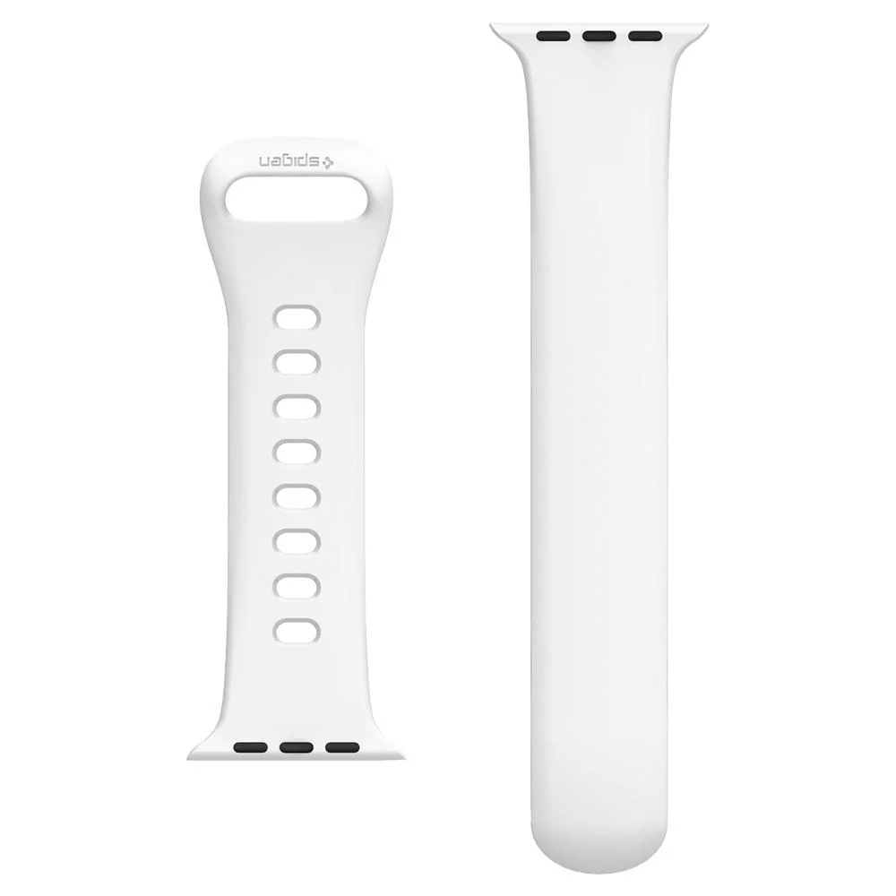Spigen Apple Watch 41mm 40mm 38mm Silicone Fit Wristband (White) - Image 5