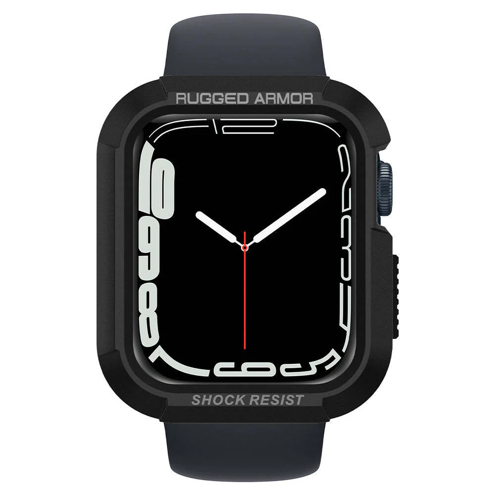 Spigen Apple Watch 41mm 40mm Rugged Armor Case (Black) - Image 3
