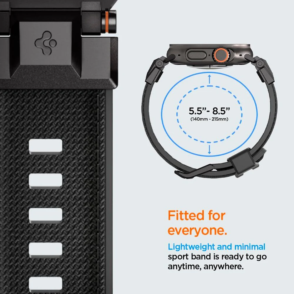 Spigen Apple Watch 42-49mm DuraPro Armor Wristband (Black Edition) - Image 2