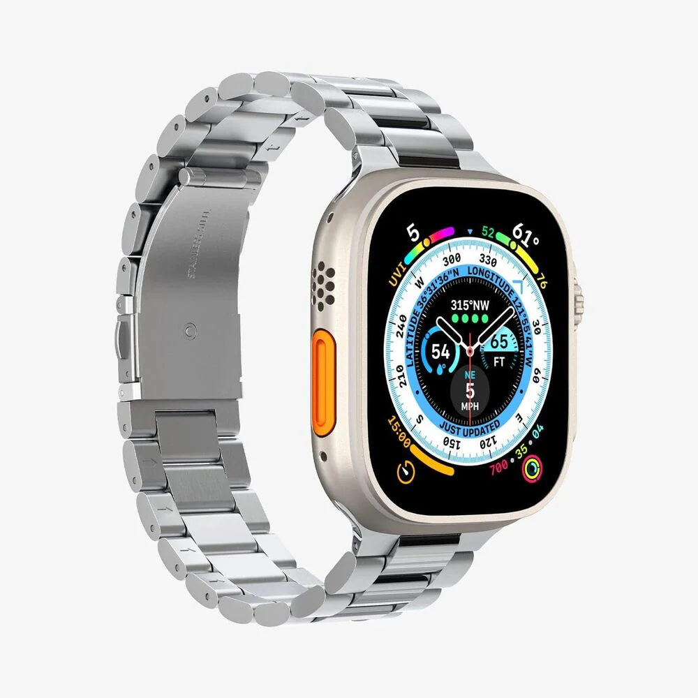 Spigen Apple Watch 42-49mm Modern Fit 316L Wristband (Silver) - Image 4