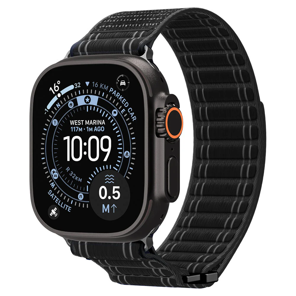 Spigen Apple Watch 42-49mm WBF0 Wristband (Black) - Image 2