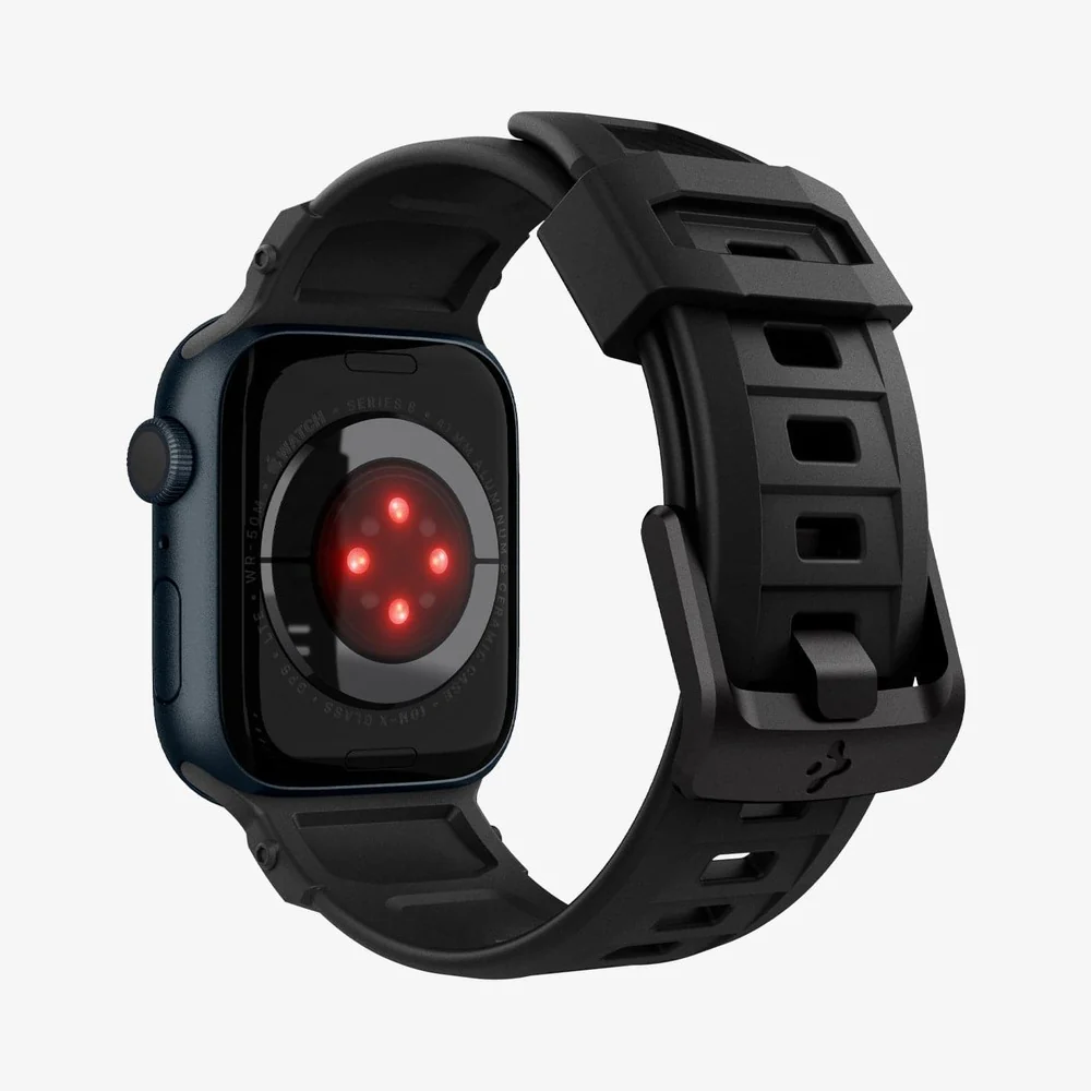 Spigen Apple Watch 42mm 41mm 40mm 38mm Rugged Band Wristband (Black) - Image 4