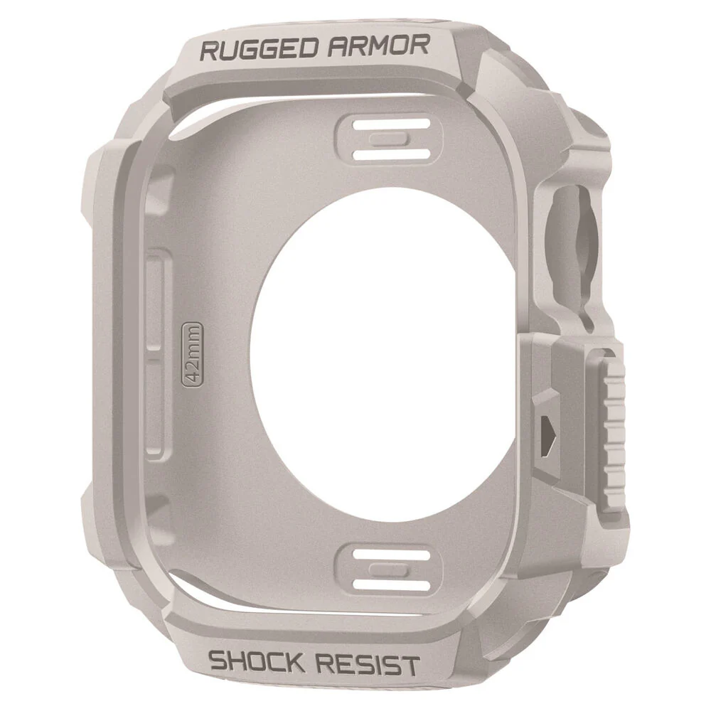 Spigen Apple Watch 42mm Rugged Armor 2 Case (Dune Beige) - Image 3