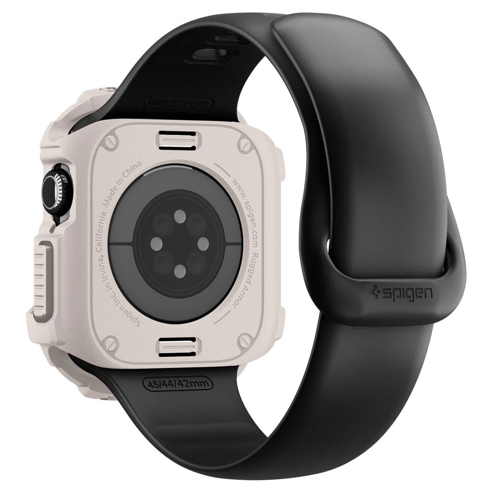 Spigen Apple Watch 42mm Rugged Armor 2 Case (Dune Beige) - Image 4