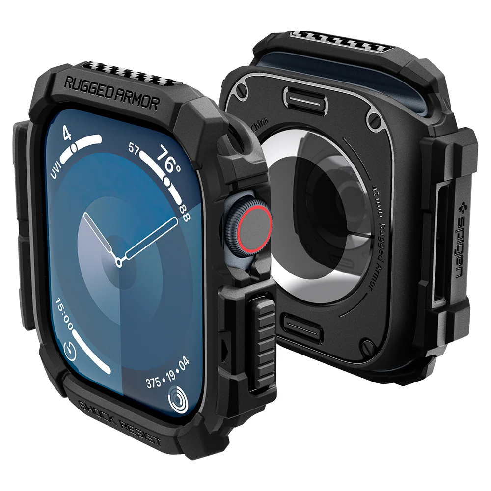 Spigen Apple Watch 42mm Rugged Armor Case (Black) - Image 3