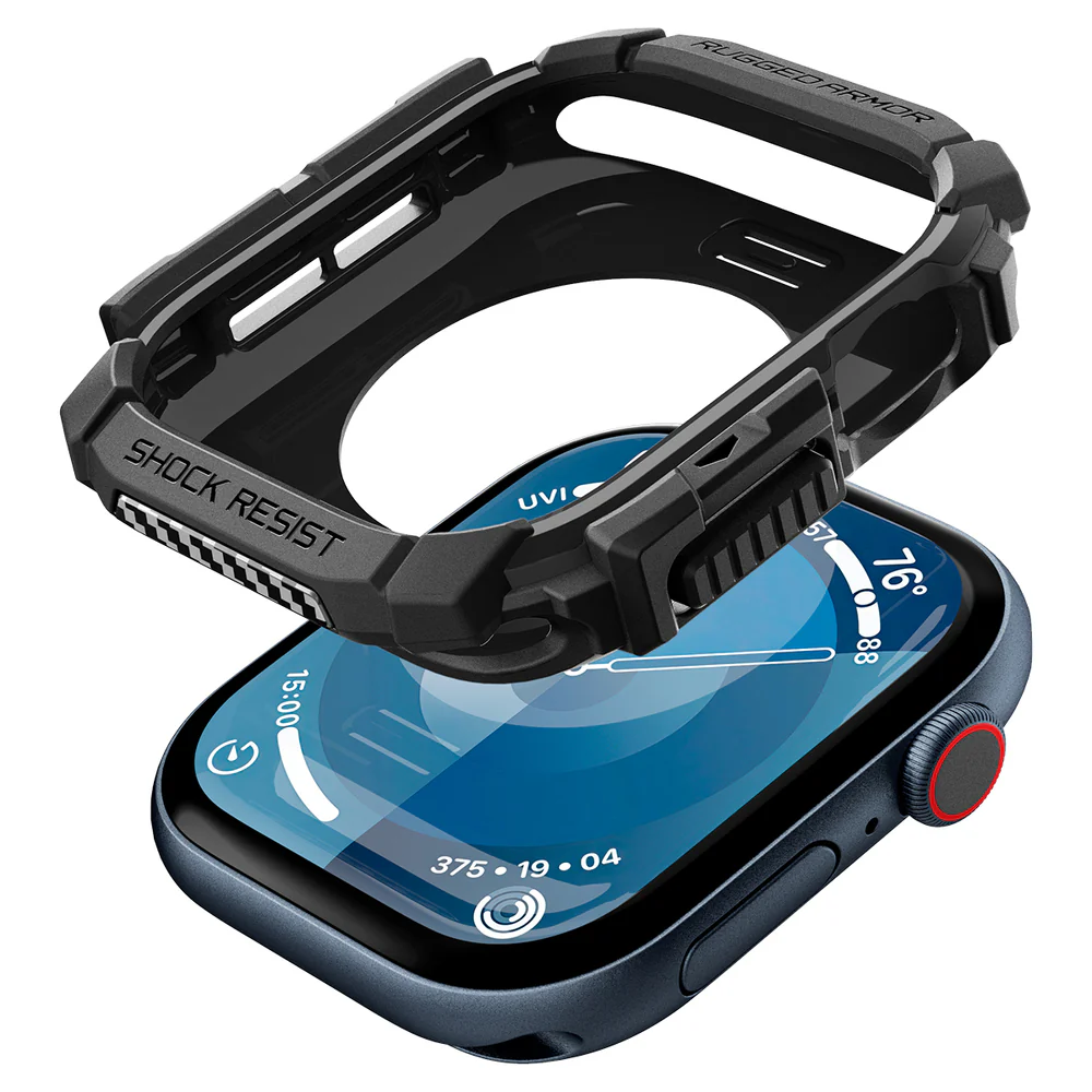Spigen Apple Watch 42mm Rugged Armor Case (Black) - Image 5
