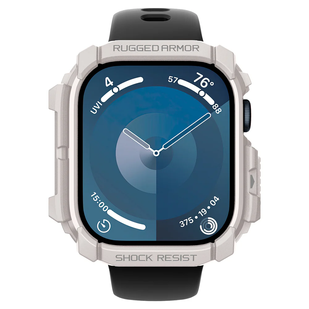 Spigen Apple Watch 42mm Rugged Armor Case (Dune Beige) - Image 5