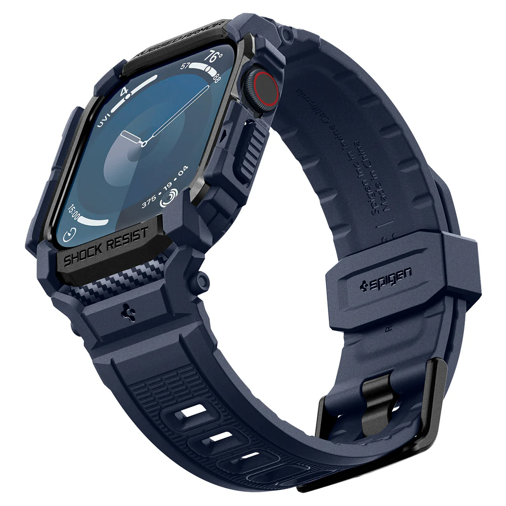 Spigen Apple Watch 42mm Rugged Armor Pro Case (Navy Blue) - Image 3