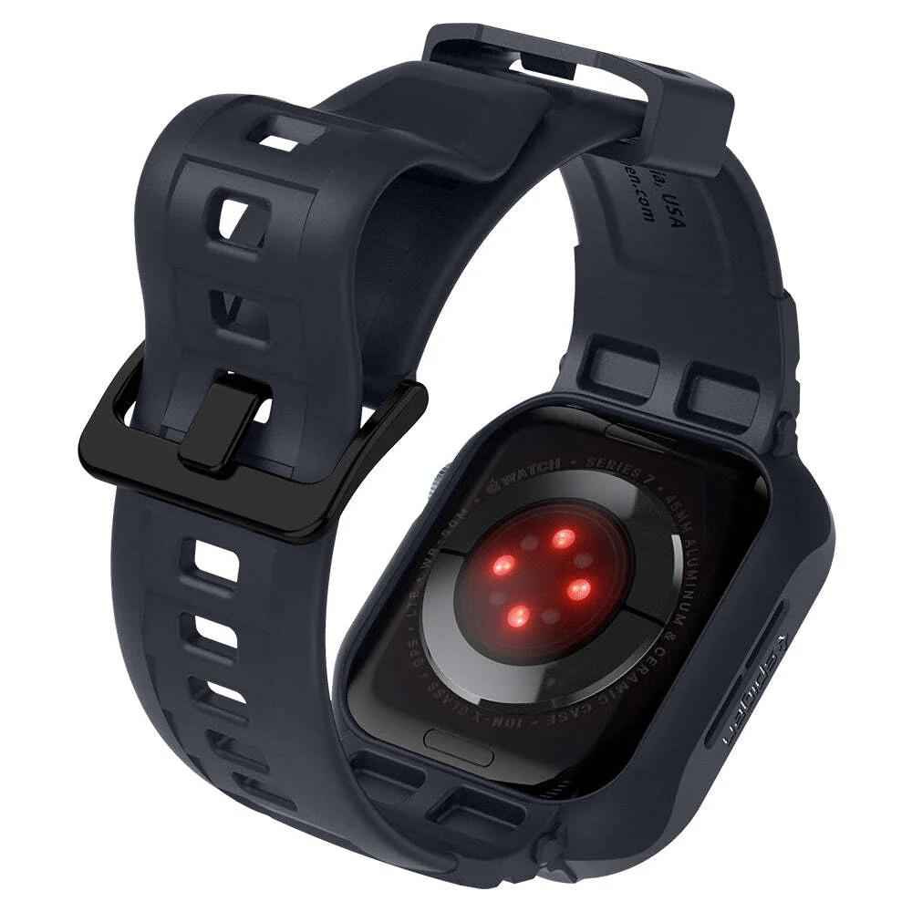 Spigen Apple Watch 45mm 44mm Rugged Armor Pro Case (Charcoal Grey) - Image 5
