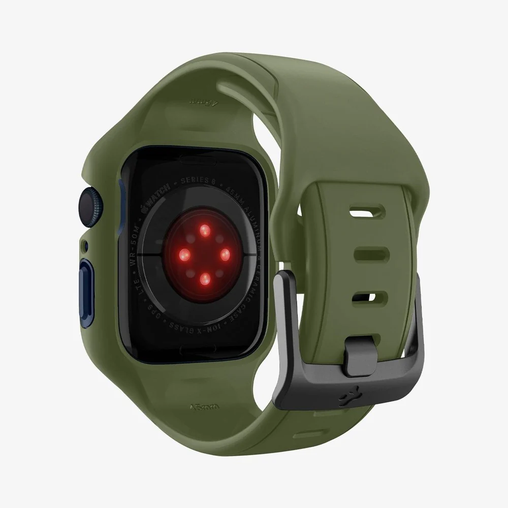 Spigen Apple Watch 45mm Liquid Air Pro Case (Moss Green) - Image 4