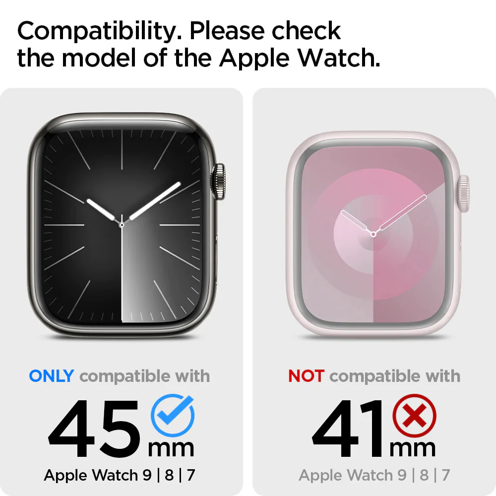 Spigen Apple Watch 45mm ProFlex EZ Fit Screen Protector (Black) - Image 2