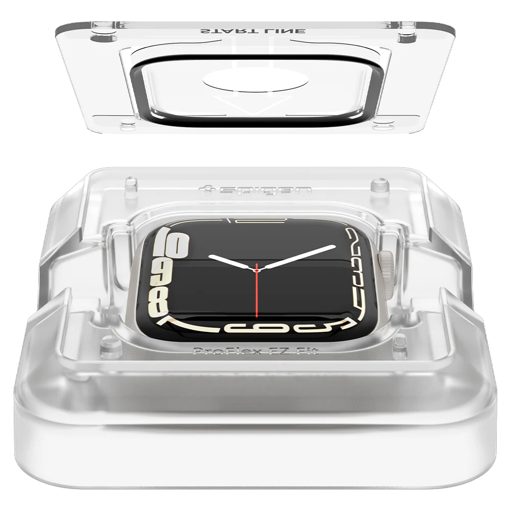 Spigen Apple Watch 45mm ProFlex EZ Fit Screen Protector (Black) - Image 3
