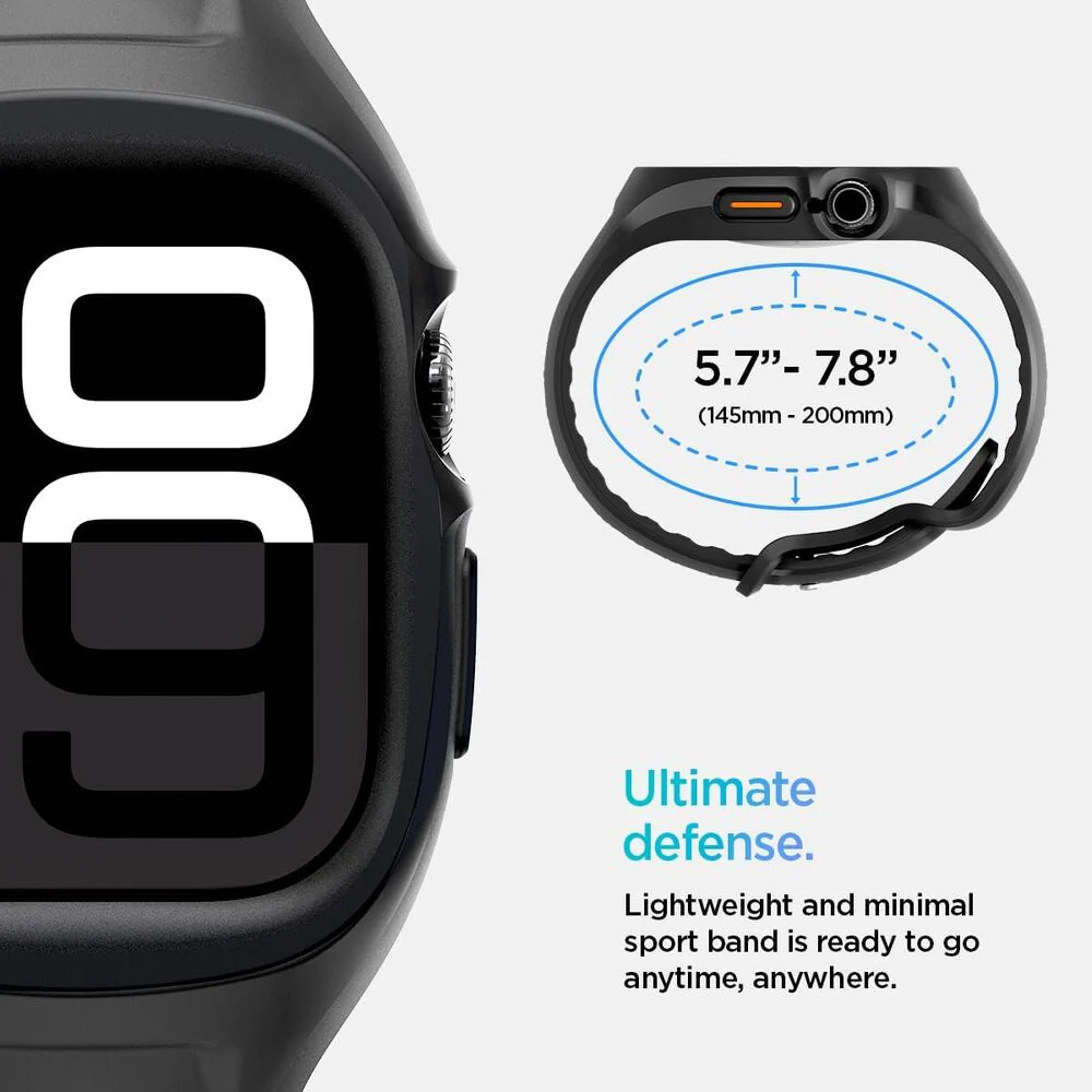 Spigen Apple Watch 46mm Liquid Air Pro Case (Black) - Image 3